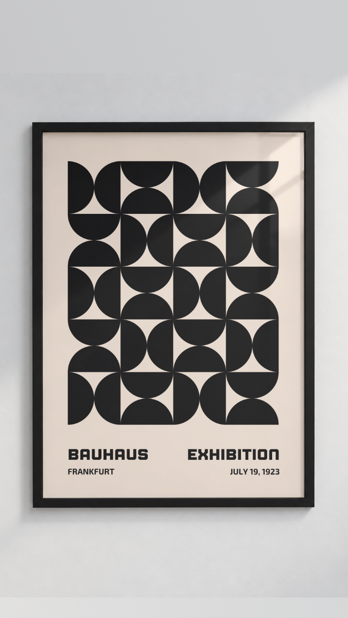 Bauhaus Frankfurt 1923 – Geometric Semicircle Art Print