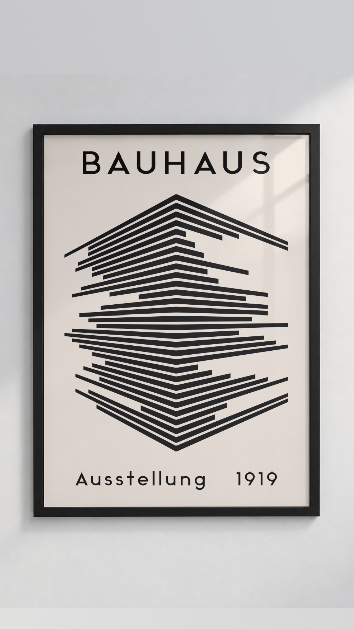 Bauhaus Ausstellung 1919 – Abstract Architectural Lines Framed Art Print