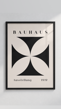 Bauhaus Ausstellung 1919 – Geometric Flower Framed Art Print