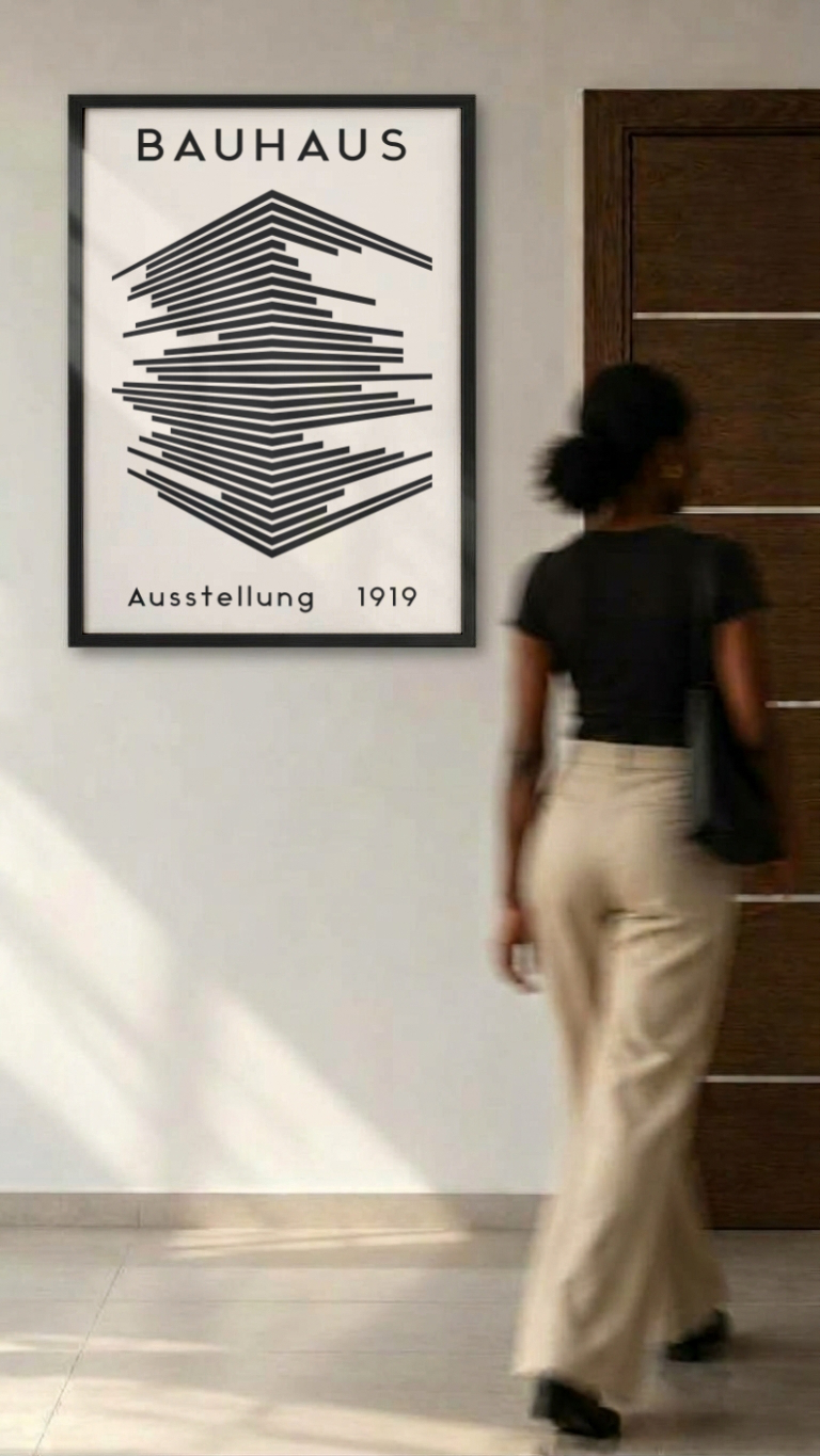 Bauhaus Ausstellung 1919 – Abstract Architectural Lines Framed Art Print