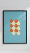 Bauhaus - Mid-Century Geometric Circles Framed Art Print