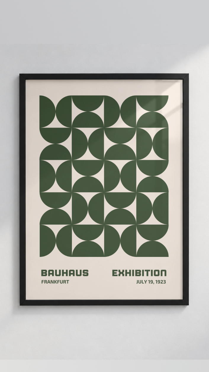 Bauhaus Frankfurt 1923 – Geometric Semicircle Art Print