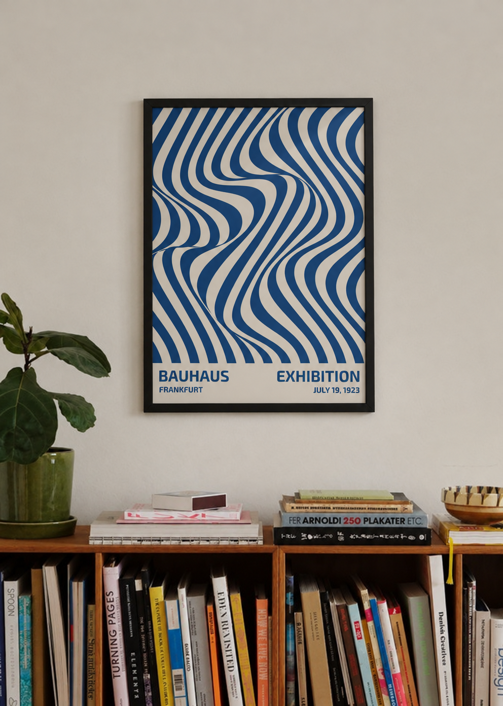 Bauhaus Frankfurt 1923 – Optical Wave Framed Art Print