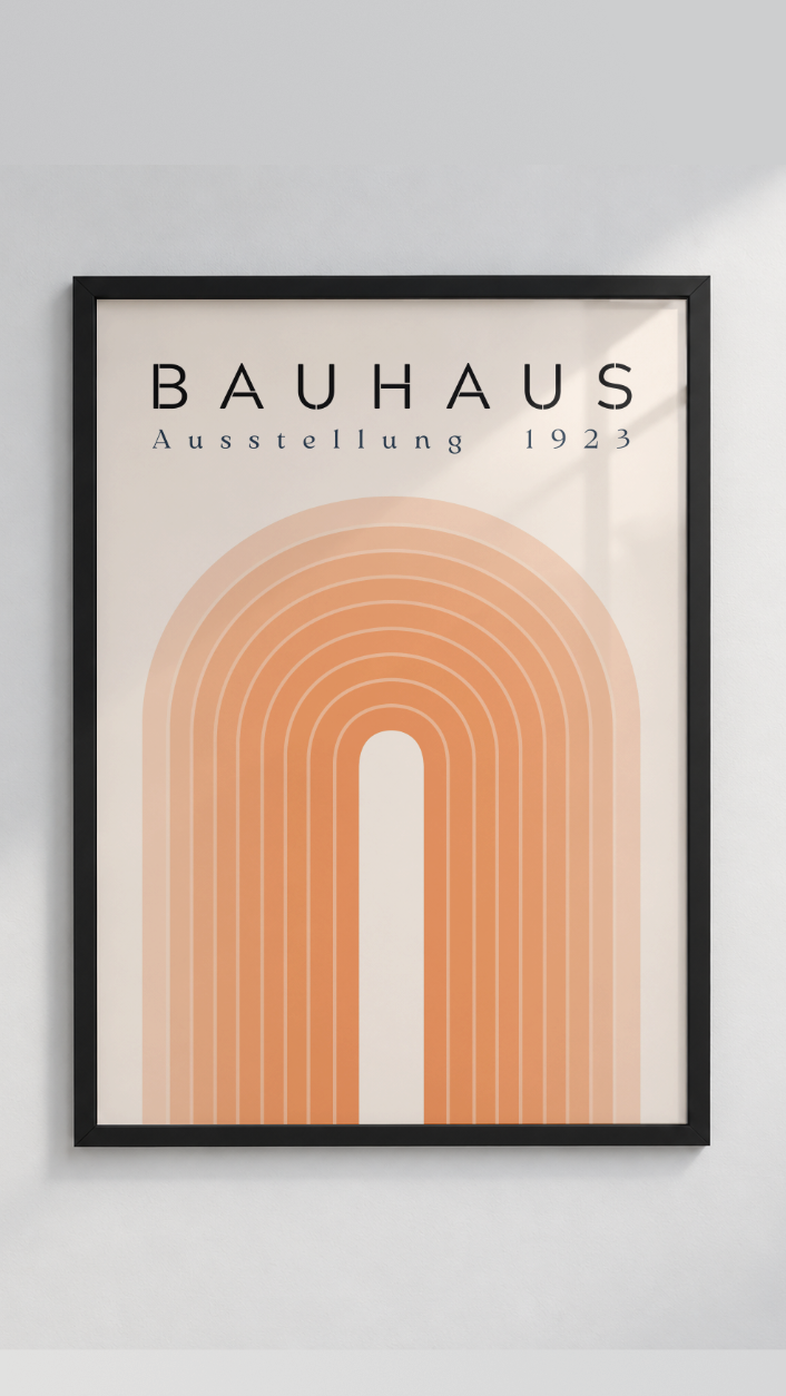 Bauhaus Ausstellung 1923 – Warm Arch Framed Art Print
