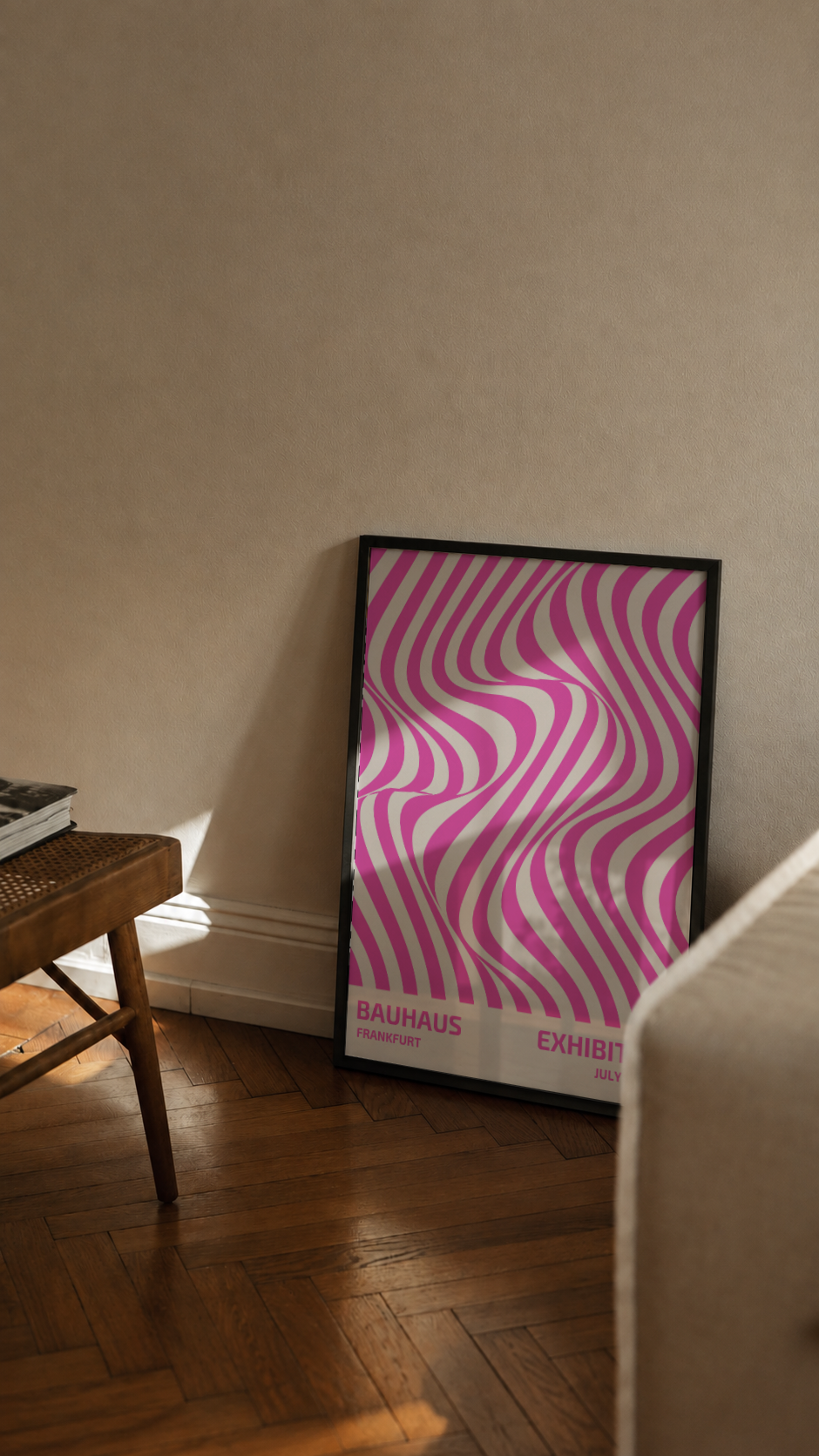 Bauhaus Frankfurt 1923 – Optical Wave Framed Art Print