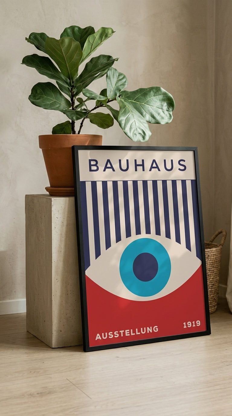 Bauhaus Ausstellung 1919 – Geometric Eye Framed Art Print