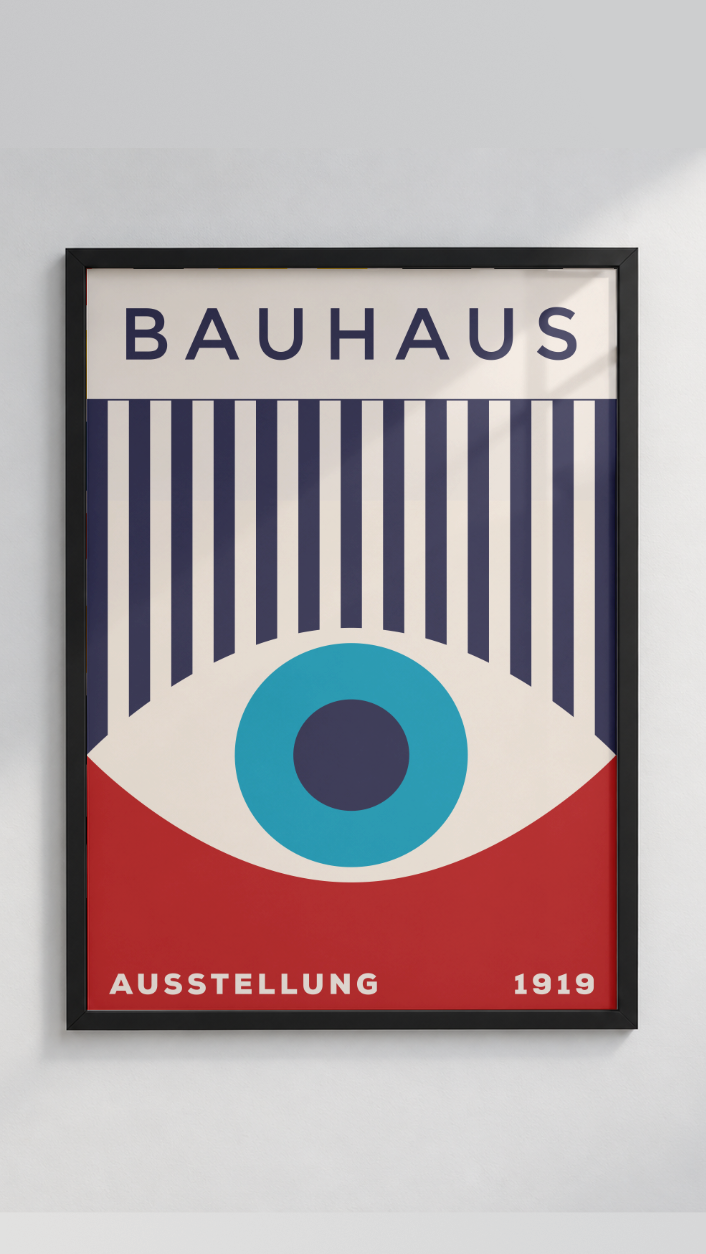 Bauhaus Ausstellung 1919 – Geometric Eye Framed Art Print