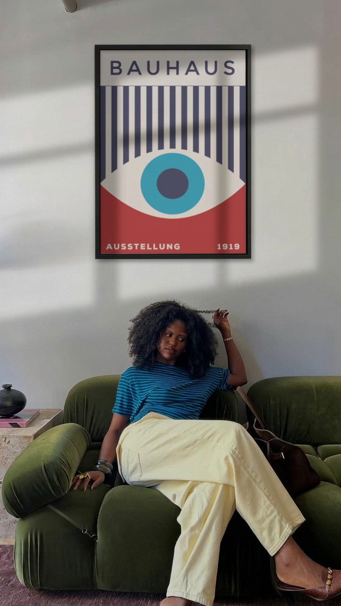 Bauhaus Ausstellung 1919 – Geometric Eye Framed Art Print
