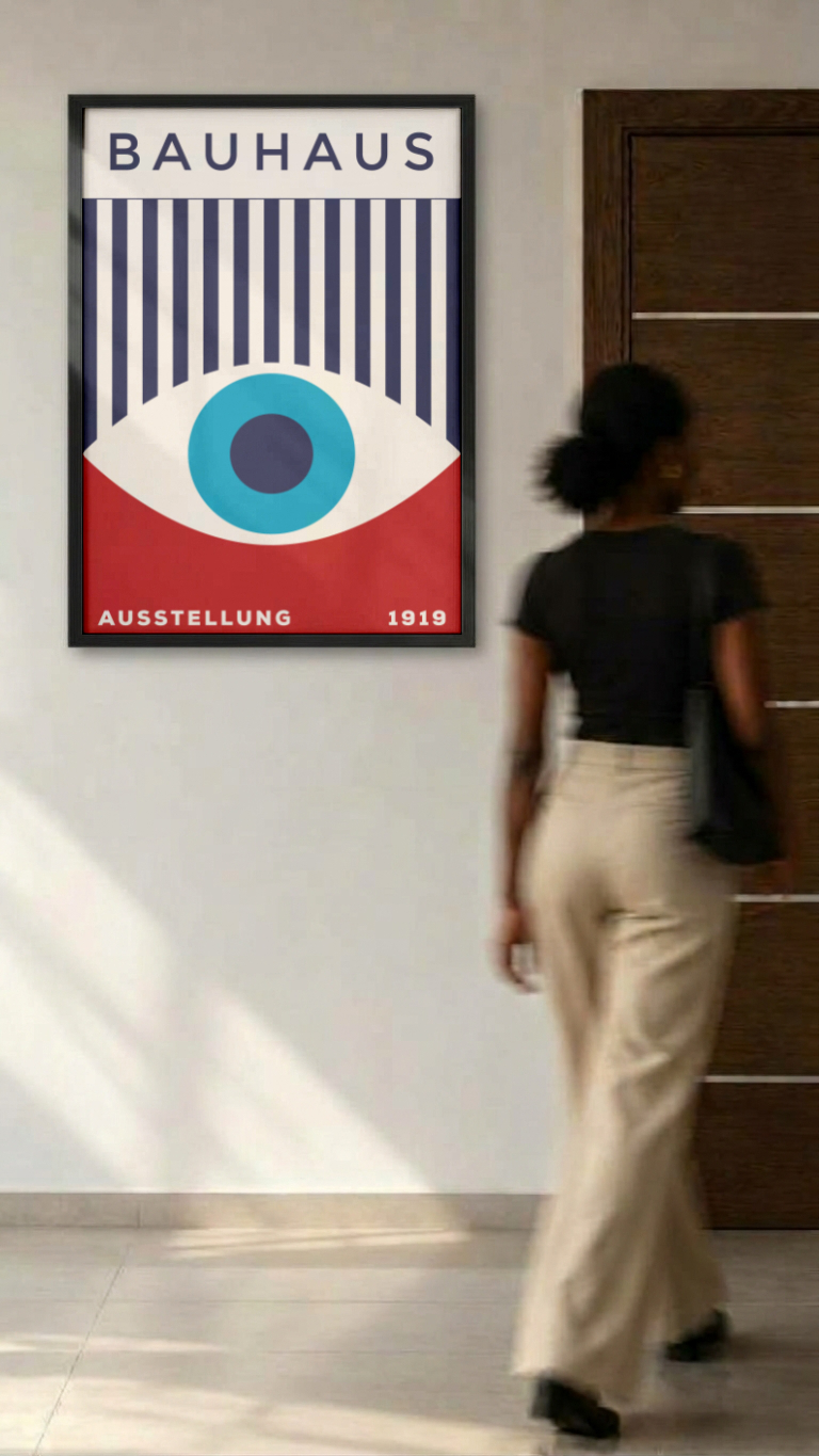Bauhaus Ausstellung 1919 – Geometric Eye Framed Art Print