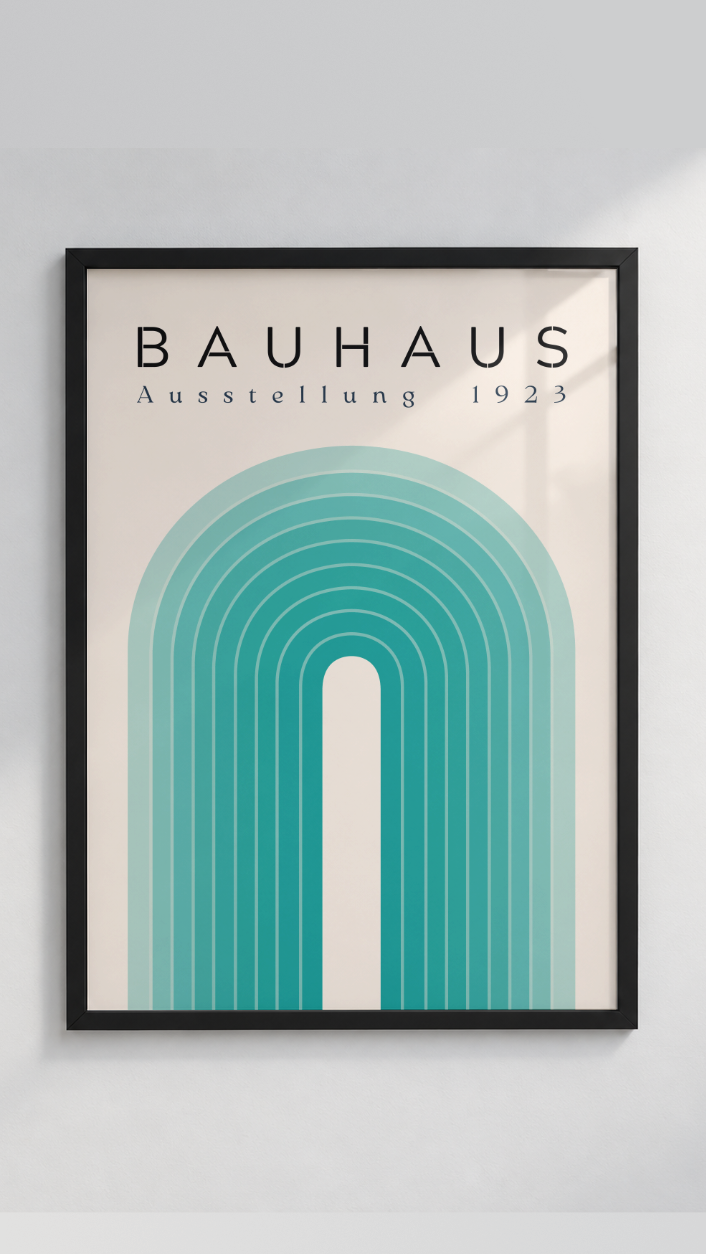 Bauhaus Ausstellung 1923 – Warm Arch Framed Art Print