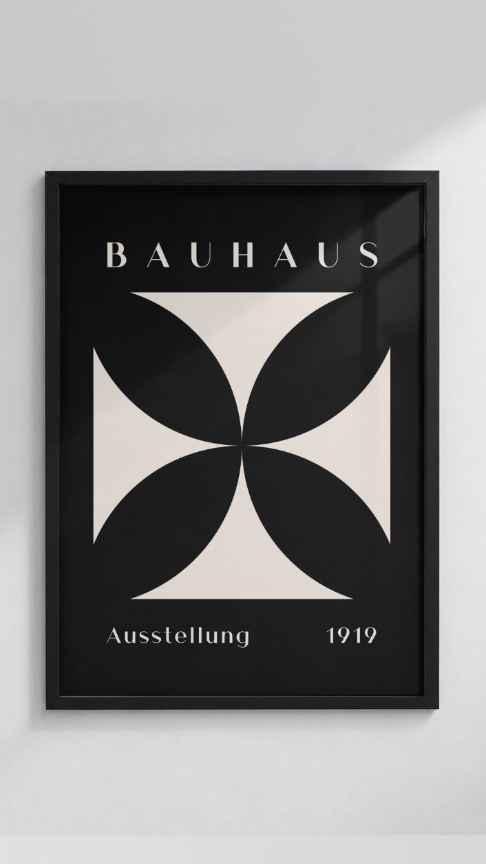 Bauhaus Ausstellung 1919 – Geometric Flower Framed Art Print