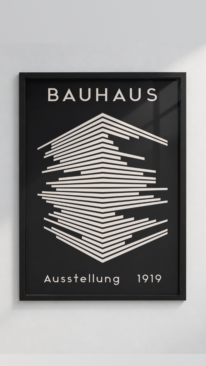 Bauhaus Ausstellung 1919 – Abstract Architectural Lines Framed Art Print