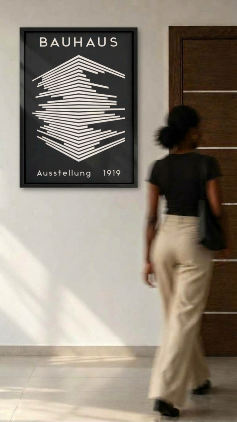 Bauhaus Ausstellung 1919 – Abstract Architectural Lines Framed Art Print
